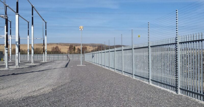 grey steel palisade fencing